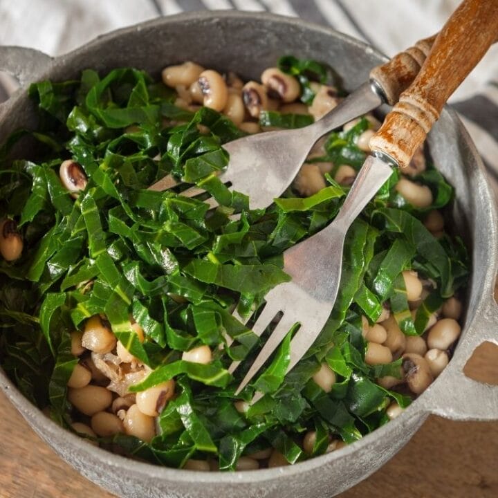 SLOW COOKER GREENS AND BEANS