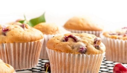 vegan cherry muffins