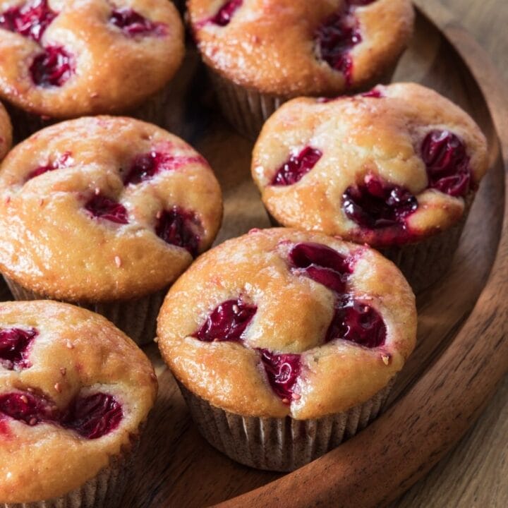 vegan cherry muffins