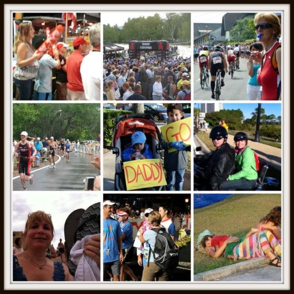 a collage of many spectator's spectating
