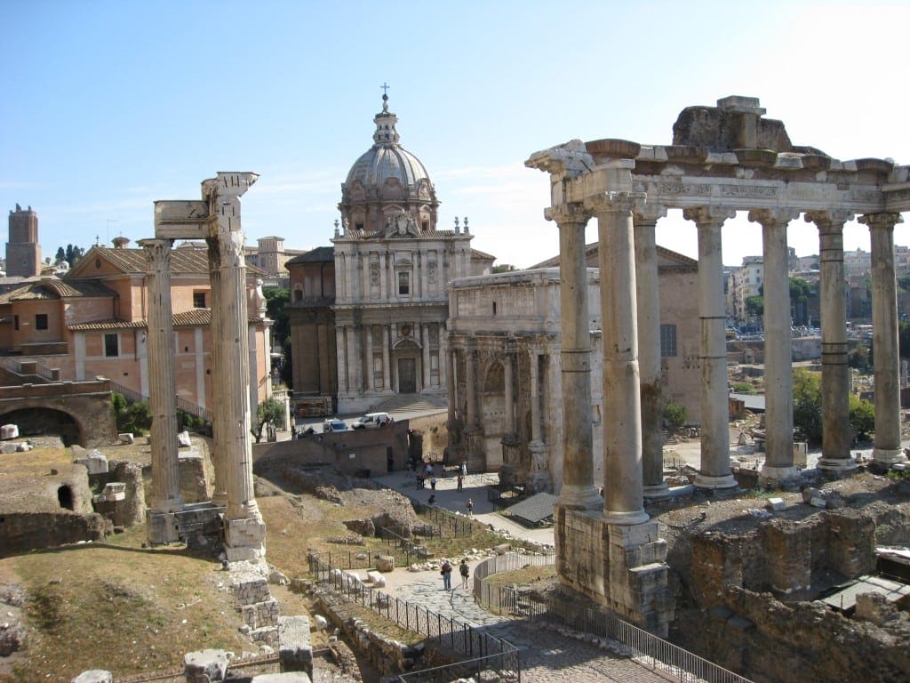 The ruins of Rome during an in-sesaon vacation with a triathlete