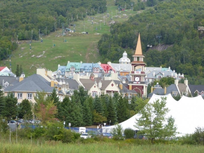 the village in mont tremblant, canada with great places to eat