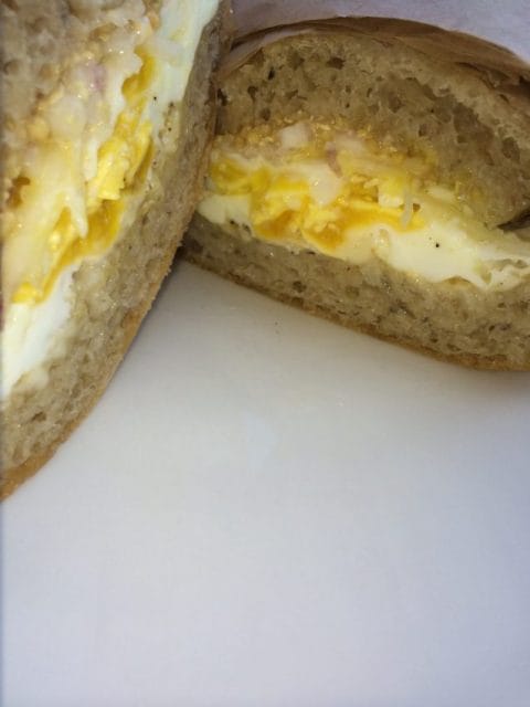 The Kitchen Table Hubby's egg sandwich/my lunch the next day. 