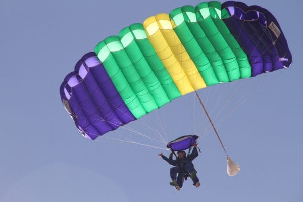 Zack skydiving - Photo by Mark Fellman