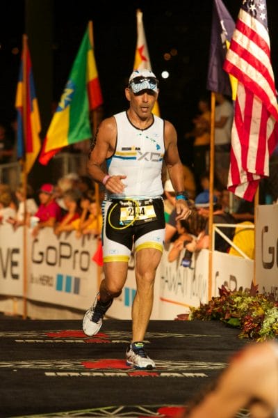 Ironman Kona bound triwife at finish line