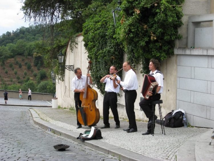 street musicians in Prague