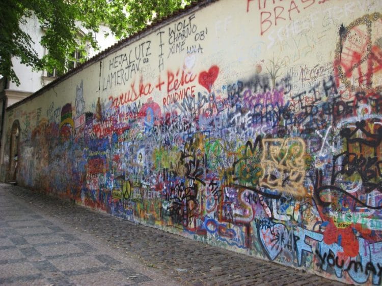 The John Lennon wall in Prague
