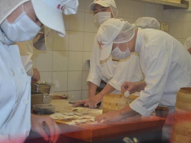 Getting to see the real Shanghai. These are soup dumpling makers. I am in my happy place!