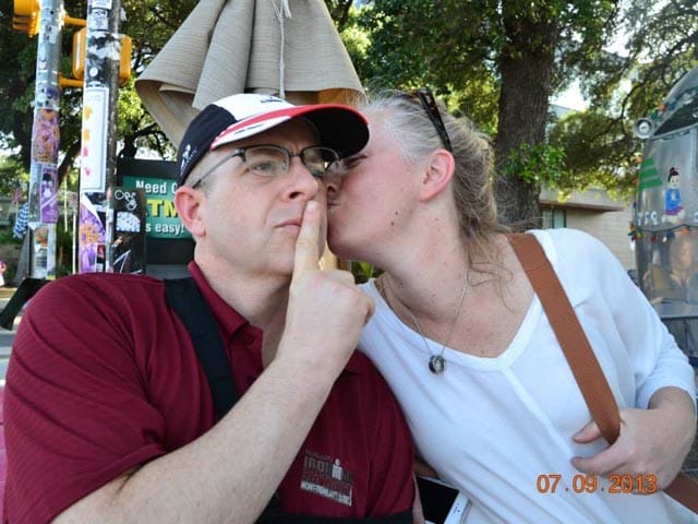 Enjoying some alone time with my hubby.