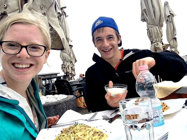 The twins enjoying their travel together.