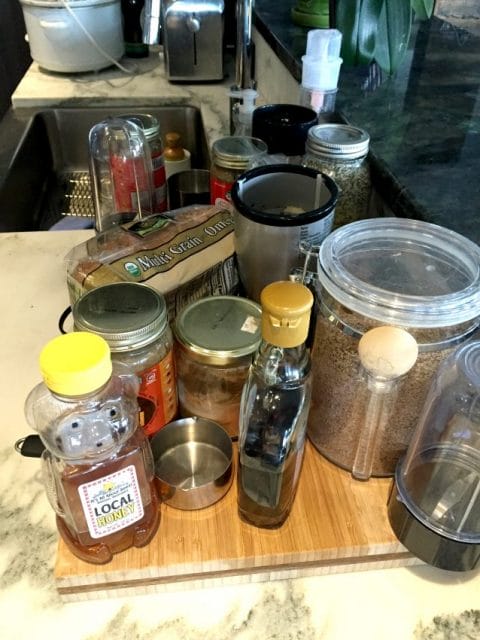 Prep area in triathlon kitchen