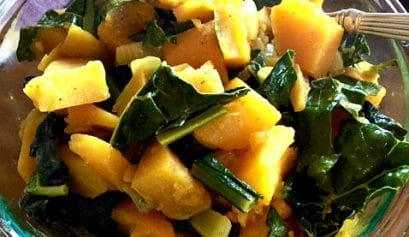 butternut squash and kale