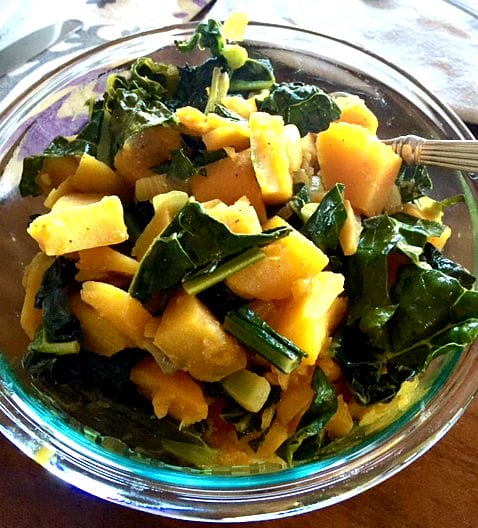 butternut squash and kale