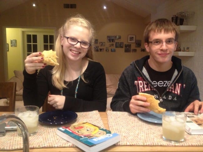 high school kids having a snack