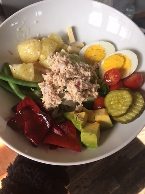 easy chicken salad from leftover roasted chicken