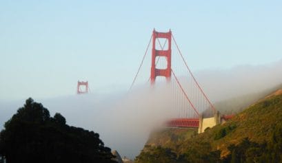 a view of the Golden Gate Bridge from Cavallo Point