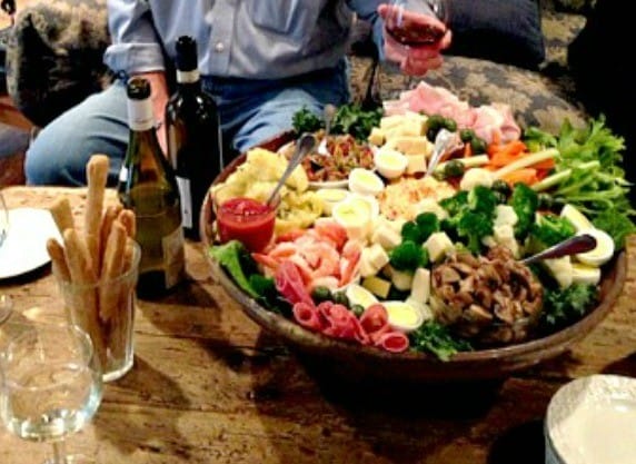 mediterranean platter for a big game menu