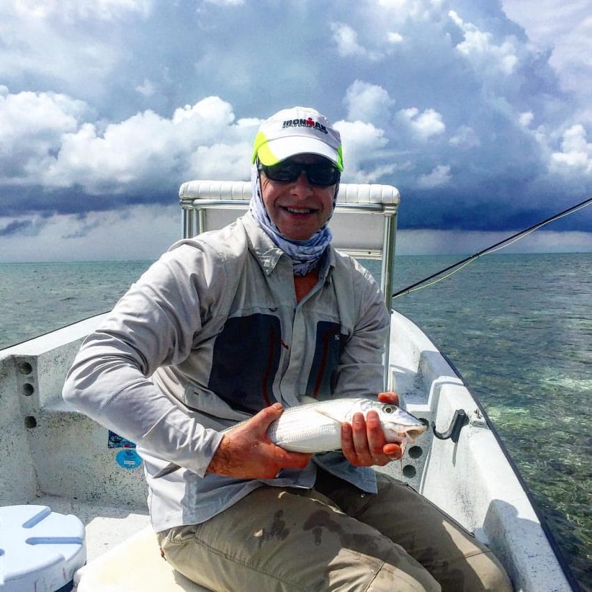 fly fishing at belcampo in belize during triathlon off season