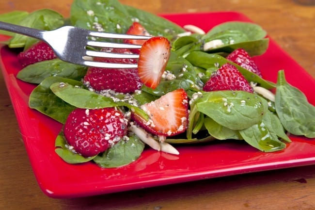 spinach salad with fresh fruits