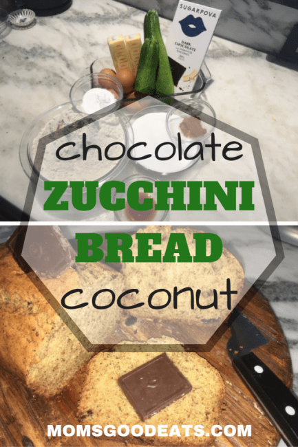 how to make a chocolate coconut zucchini bread with sugarpova chocolate