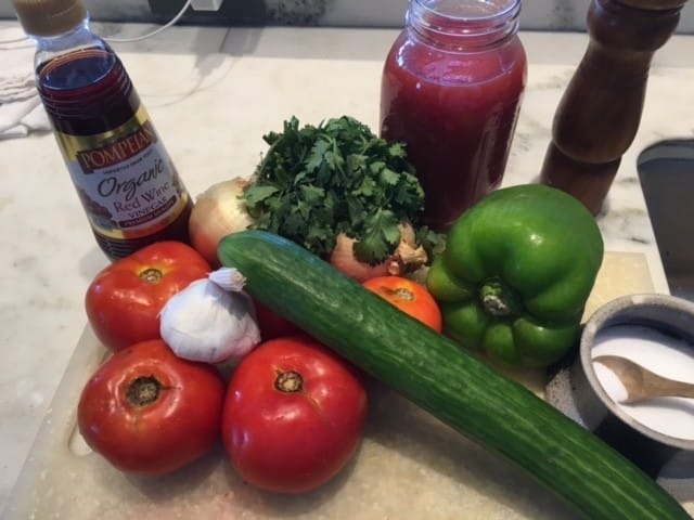 what goes into easy gazpacho