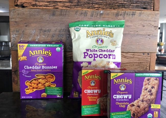 what are some annie's organic snacks for the active and picky family