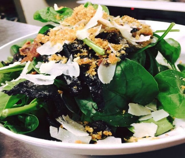 Warm Spinach Salad Recipe | Baird's On B Dining | MomsGoodEats