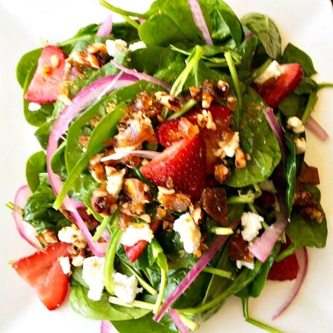 is it good to add strawberries to Baird's on B warm spinach salad recipe