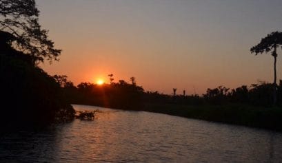 sunset in belize