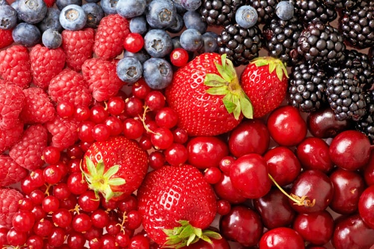 berries to put in baked chia oatmeal cups