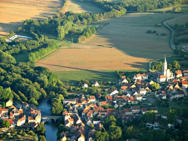 ballooning over the burgundy region in france