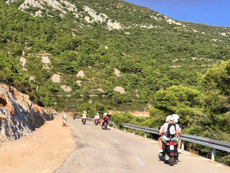 motorcycle ride on a vacation along the Croatia coast