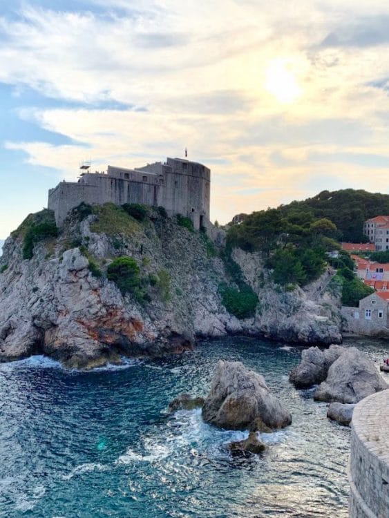 dubrovnik walls along the croatia coast