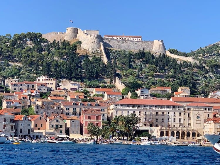 view of hvar on a vacation along the Croatia coast