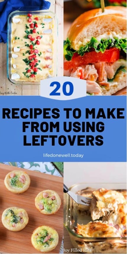 recipes to make from using leftovers