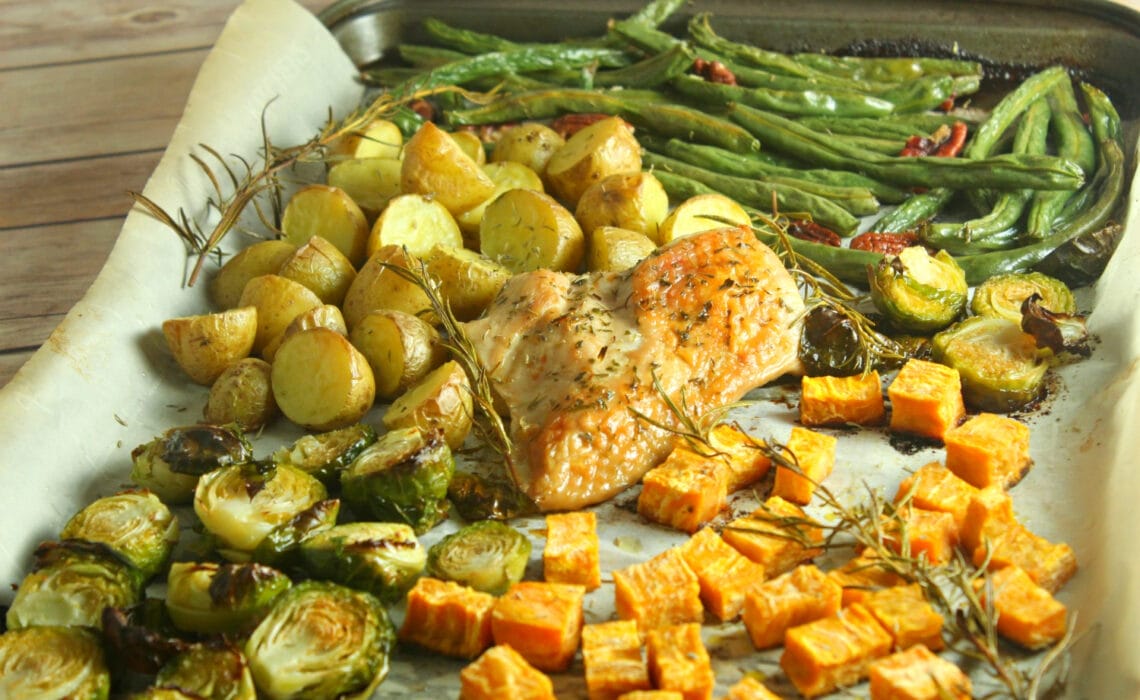 sheet pan recipes like this turkey dinner