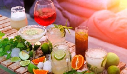 spring cocktails array