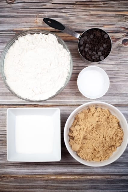 chocolate chip cookies in a jar