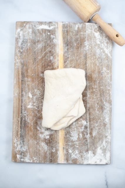 For puff pastry dessert recipes you will need to fold the dough on a floured surface.