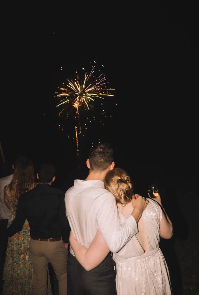 Fireworks were the perfect ending to this perfect wedding day.