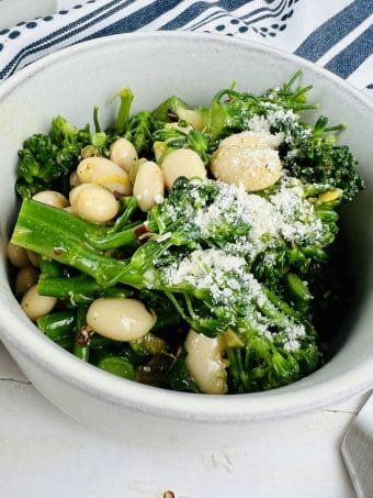 White Bean and Broccolini Salad can be a side dish or vegetarian main dish.
